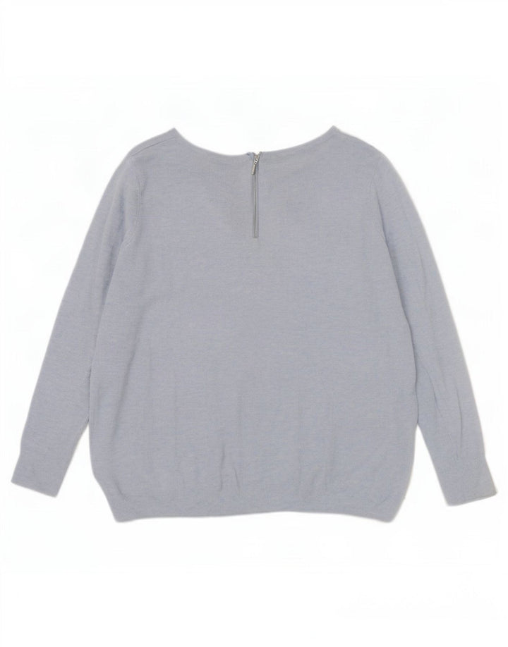 Marks & Spencer Pulover supradimensionat pentru femei cu gât de barcă UK 10 Small Blue
