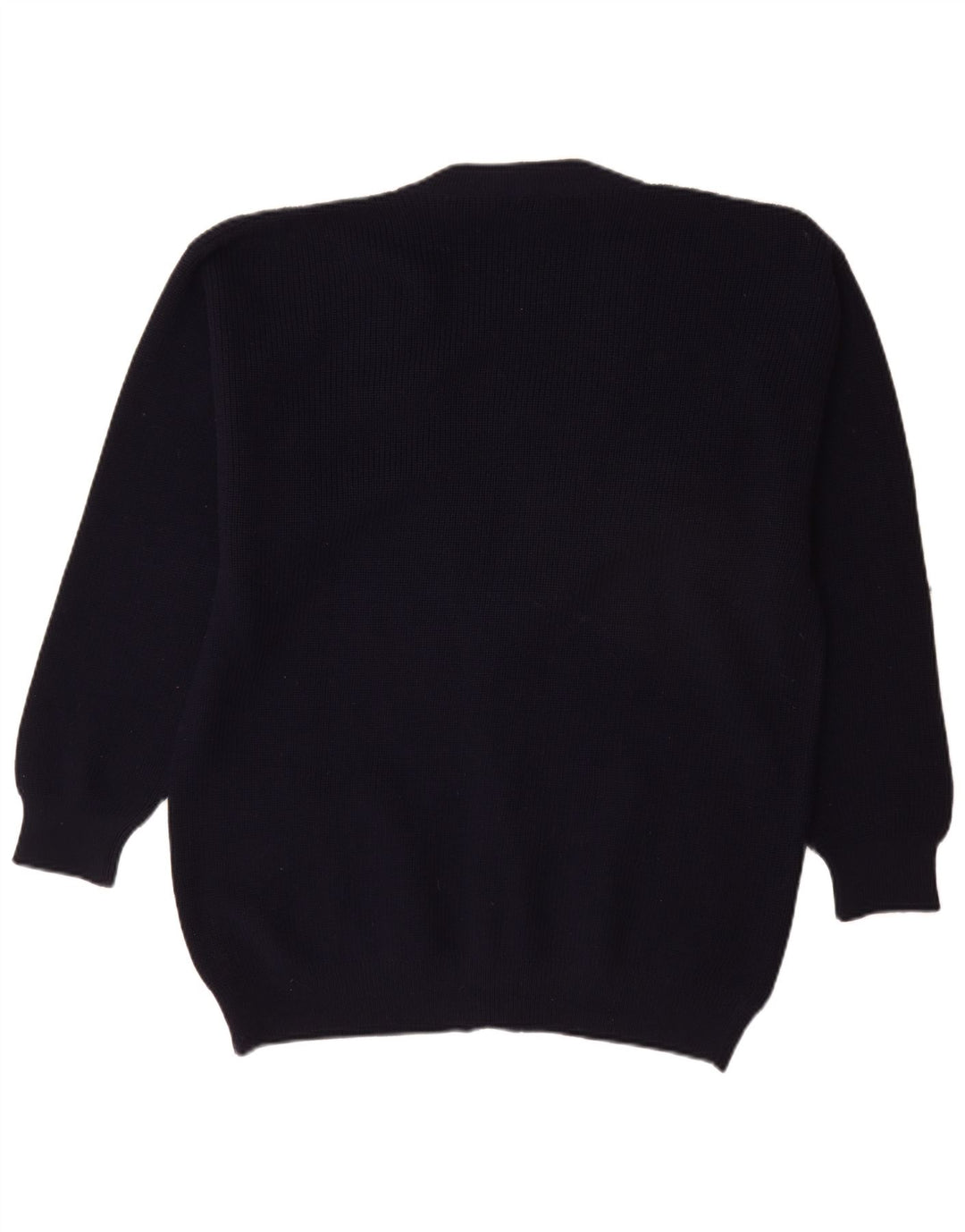 Pulover Cardigan Vintage pentru bărbați, mare, bleumarin, lână nouă