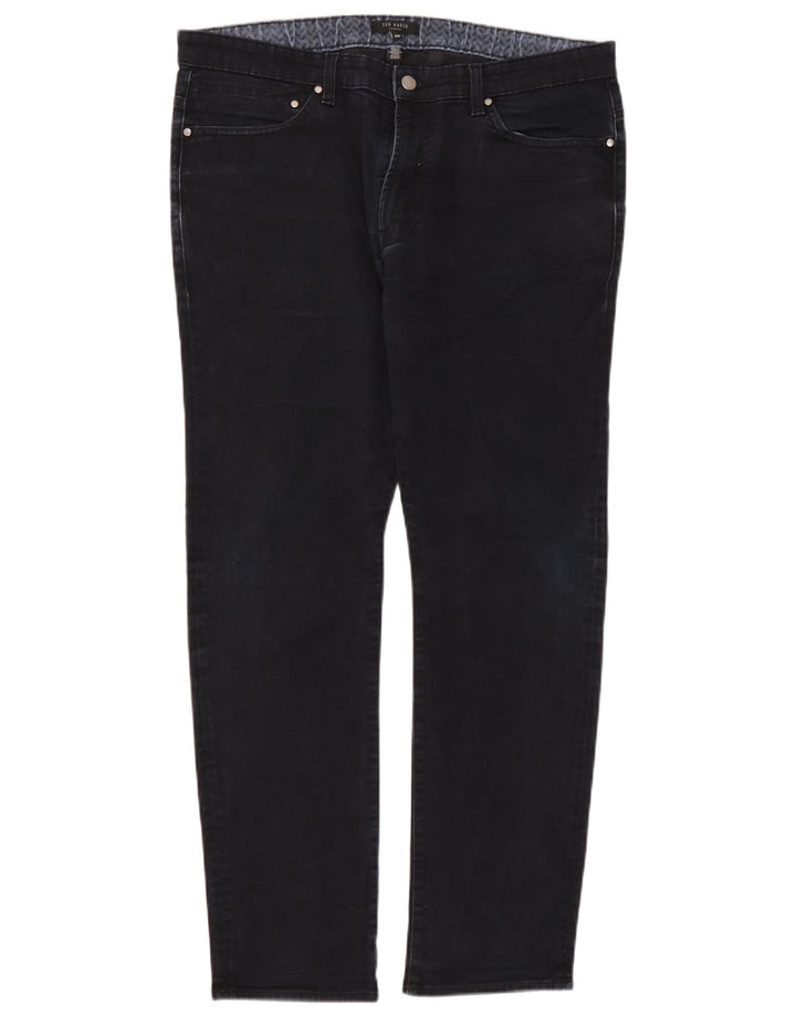 Blugi slim pentru bărbați Ted Baker W36 L32 bumbac bleumarin