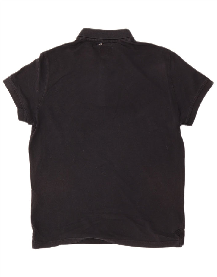 Tricou polo Armani Jeans, personalizat, bumbac mediu negru
