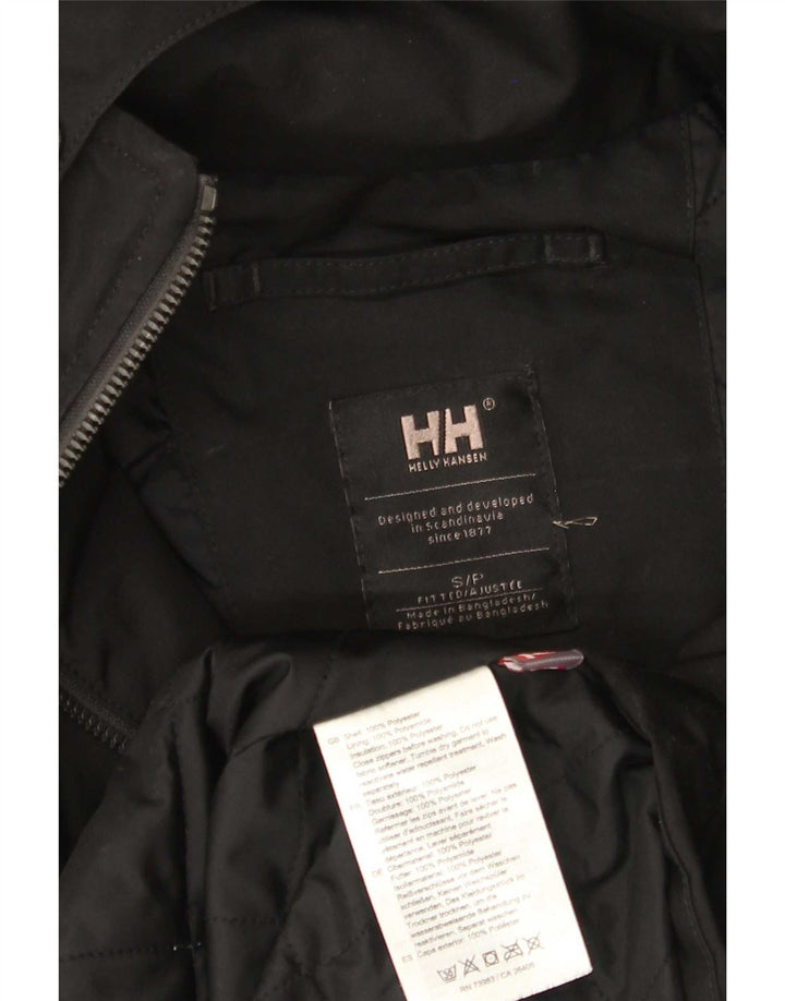 Trenci cu glugă pentru femei Helly Hansen UK 10 Poliester negru mic
