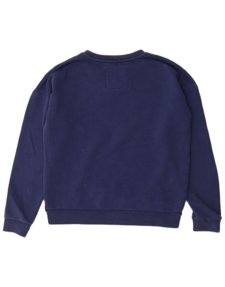 Pulover supradimensionat cu grafic Superdry pentru femei UK 12 Medium Bleumarin