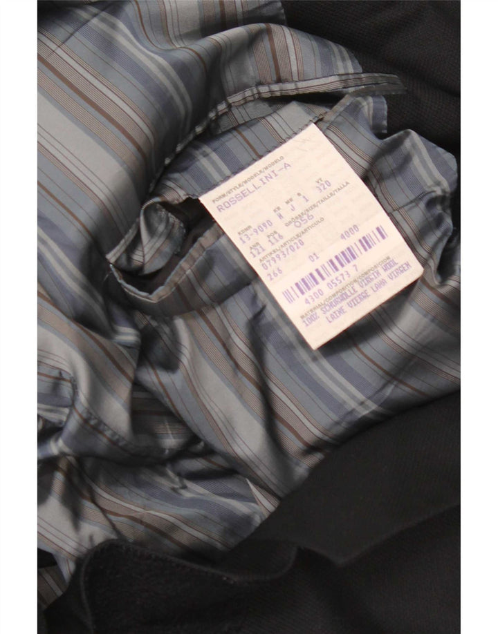 Blazer pentru bărbați Hugo Boss cu 3 nasturi EU 56 3XL Lână virgină neagră