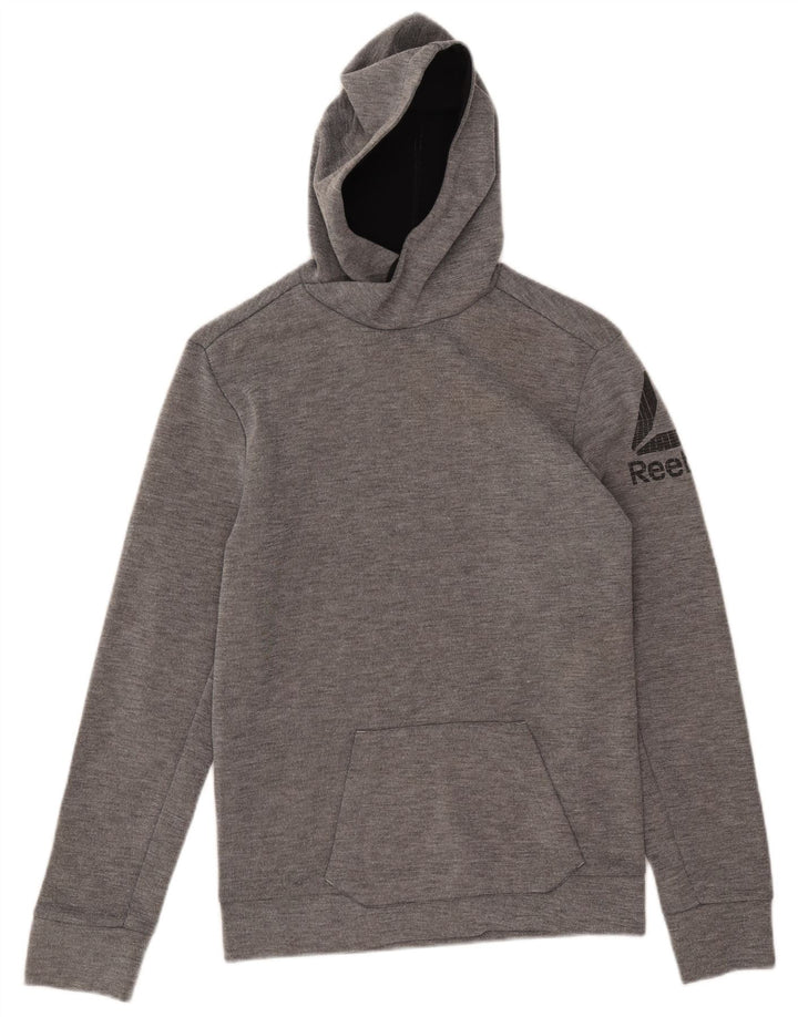 Jumper Reebok pentru bărbați cu glugă grafic XS poliester gri