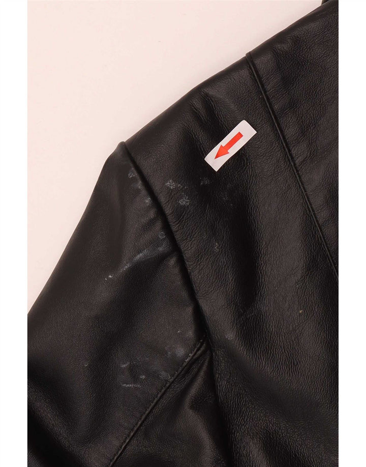 Geacă de piele vintage pentru femei IT 48 XL neagră