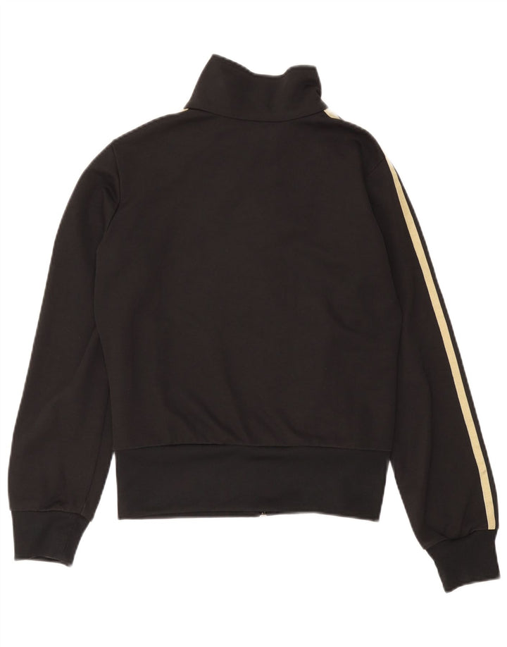 Jachetă de top pentru trening Adidas pentru femei UK 12, bumbac mediu negru