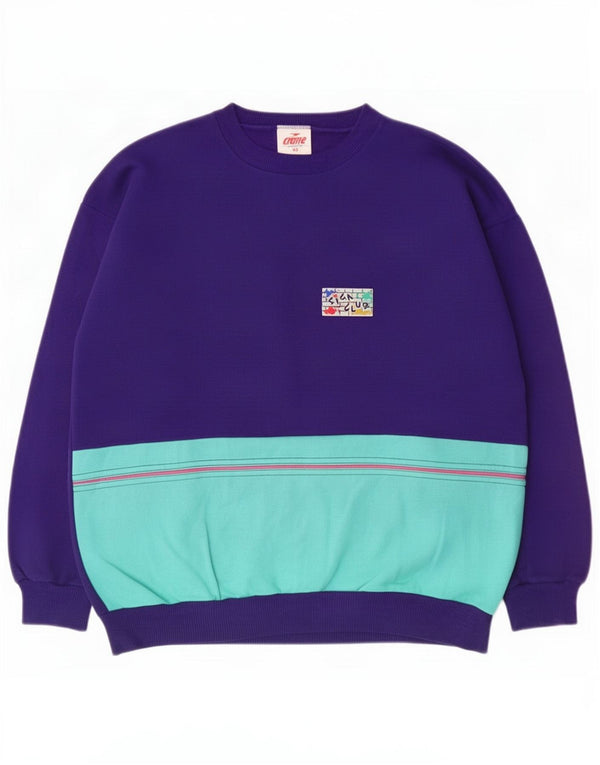 Pulover pentru bărbați Crane, UK 40, mov mediu, bumbac color bloc