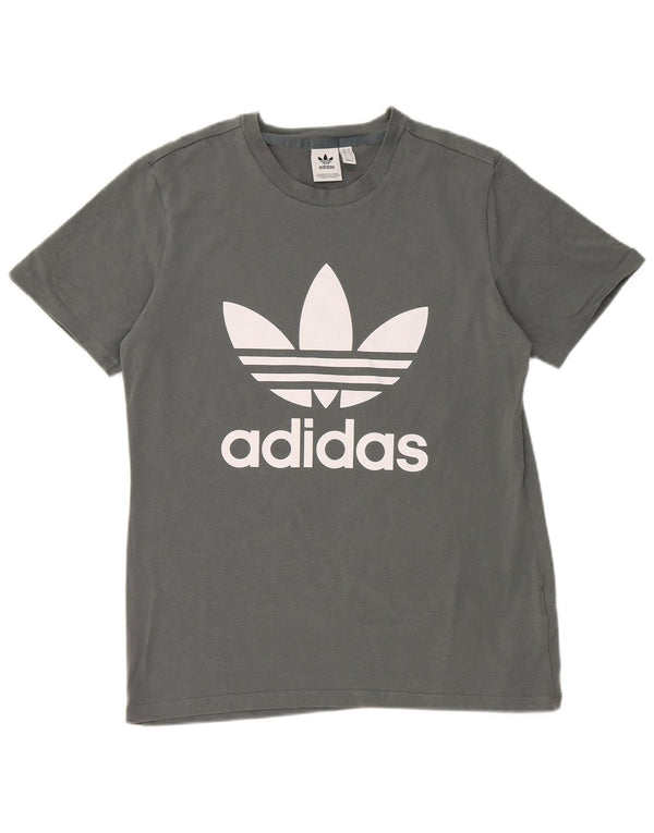 Tricou grafic ADIDAS pentru femei Top UK 16 mare bumbac gri
