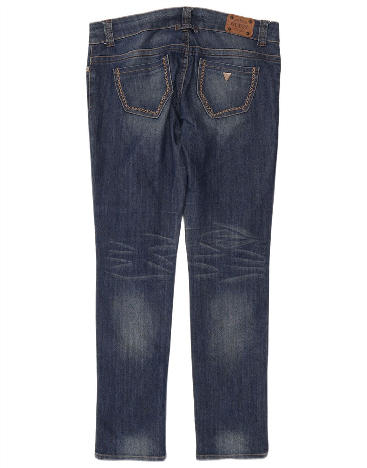 Blugi slim pentru femei Guess W31 L33 bumbac albastru