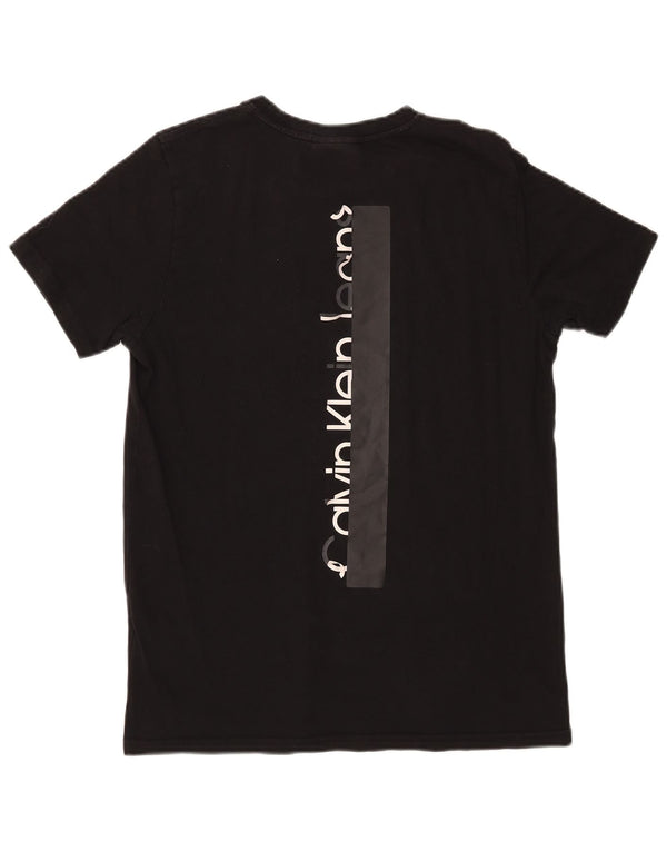 Tricou grafic pentru femei Calvin Klein Jeans Top UK 14 Bumbac mediu negru