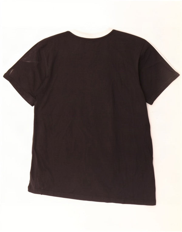 Tricou supradimensionat pentru femei Adidas UK 8/10 Bumbac negru mic