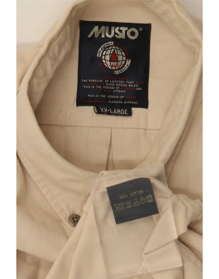 Cămașă pentru bărbați Musto 2XL, bej, bumbac