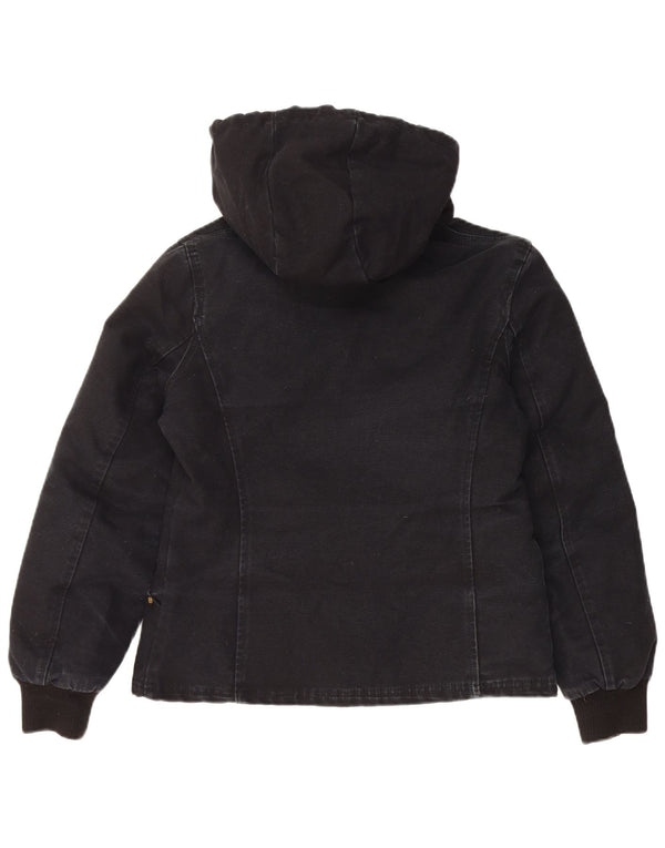 Jachetă căptușită cu glugă Richlu pentru femei UK 14 Medium Black