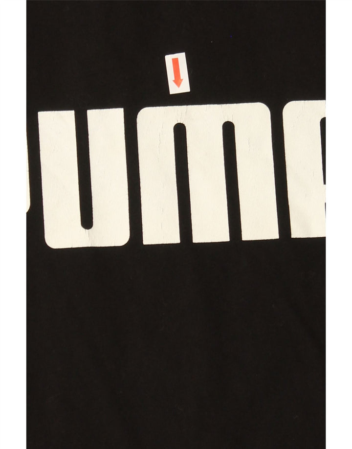 PUMA Womens Graphic T-Shirt Top UK 8 Small Black Vintage Puma and Second-Hand Puma from Messina Hembry 