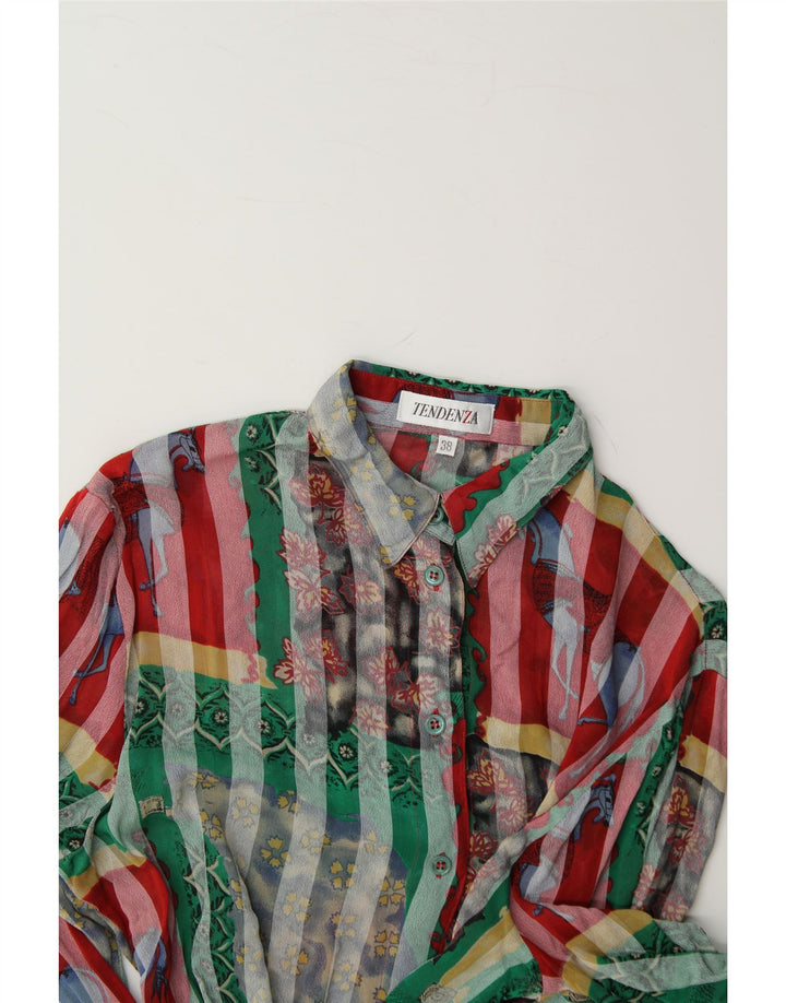 TENDENZA Womens Shirt EU 38 Medium Multicoloured Striped Vintage Tendenza and Second-Hand Tendenza from Messina Hembry 