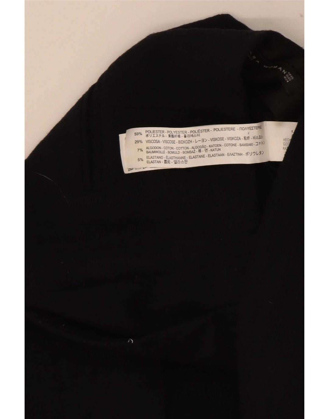 Pantaloni de costum slim pentru femei Zara XS W25 L27 Poliester negru