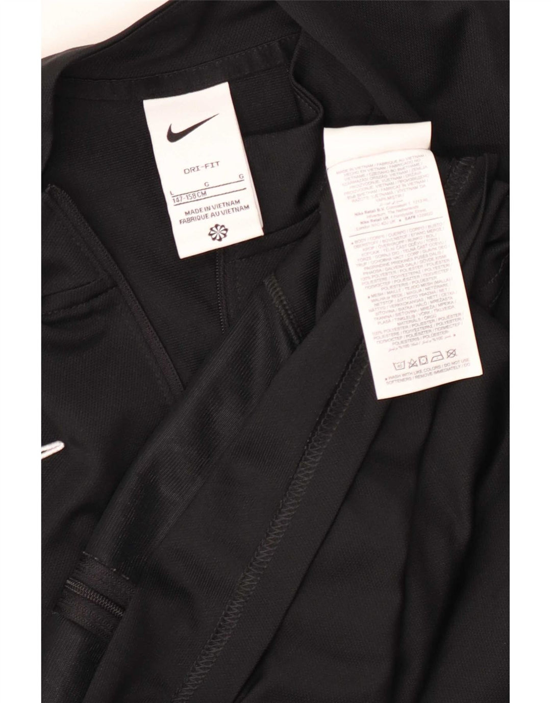 Jachetă de top pentru trening Nike Dri Fit pentru băieți 12-13 ani, mare, negru, poliester