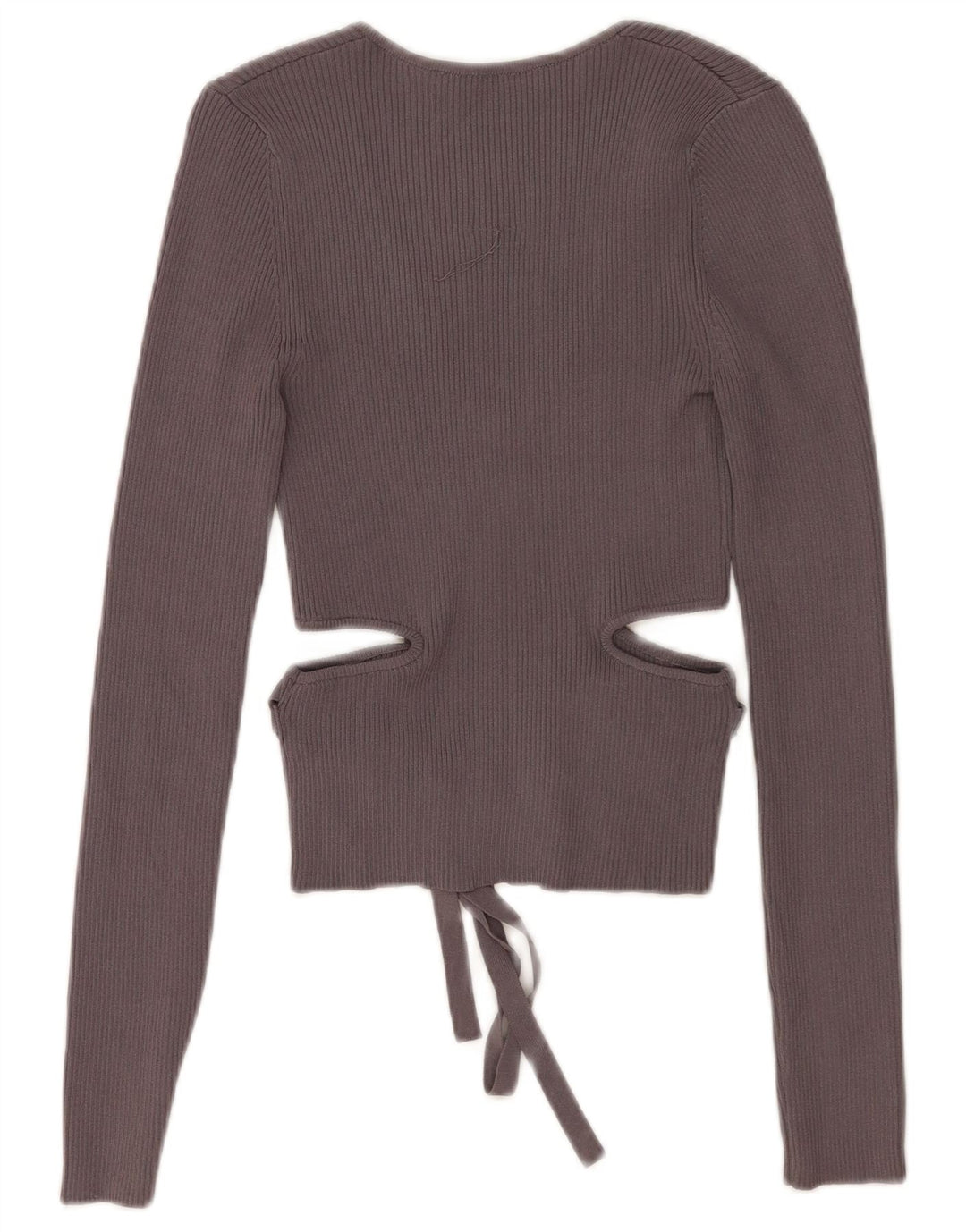 Top Crop Decupat pentru Damă Zara UK 10 Small Gri Viscose