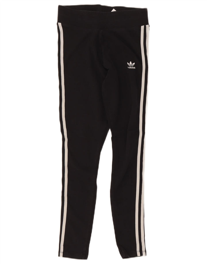 Leggings pentru femei Adidas UK 10 mic bumbac negru
