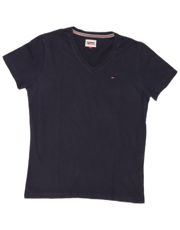 Tricou pentru bărbați Tommy Hilfiger Top mediu din bumbac bleumarin