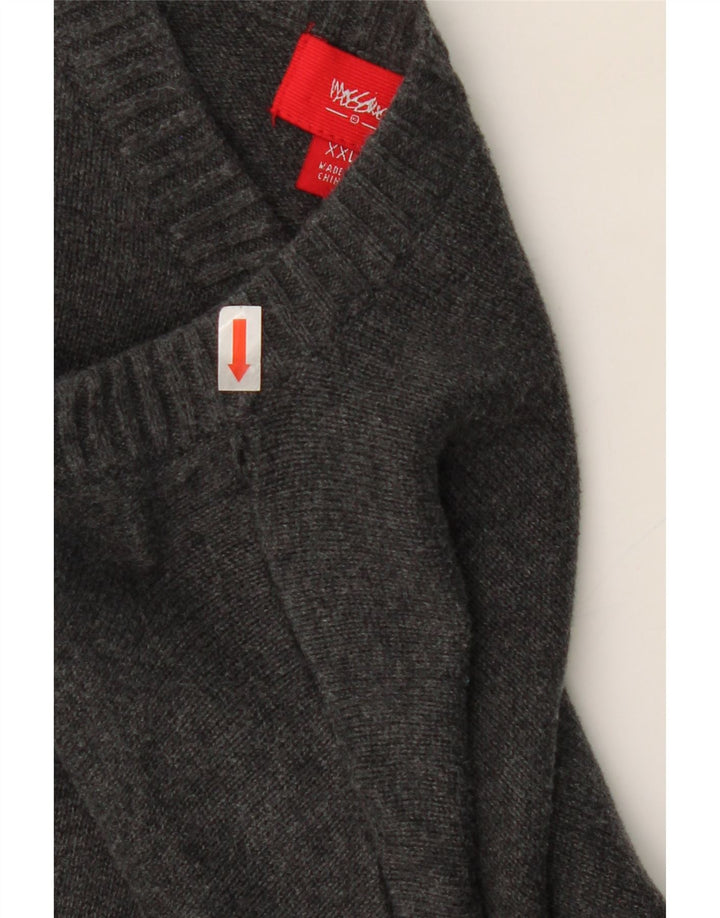 MOSSIMO Mens V-Neck Jumper Sweater 2XL Grey Cotton Vintage Mossimo and Second-Hand Mossimo from Messina Hembry 