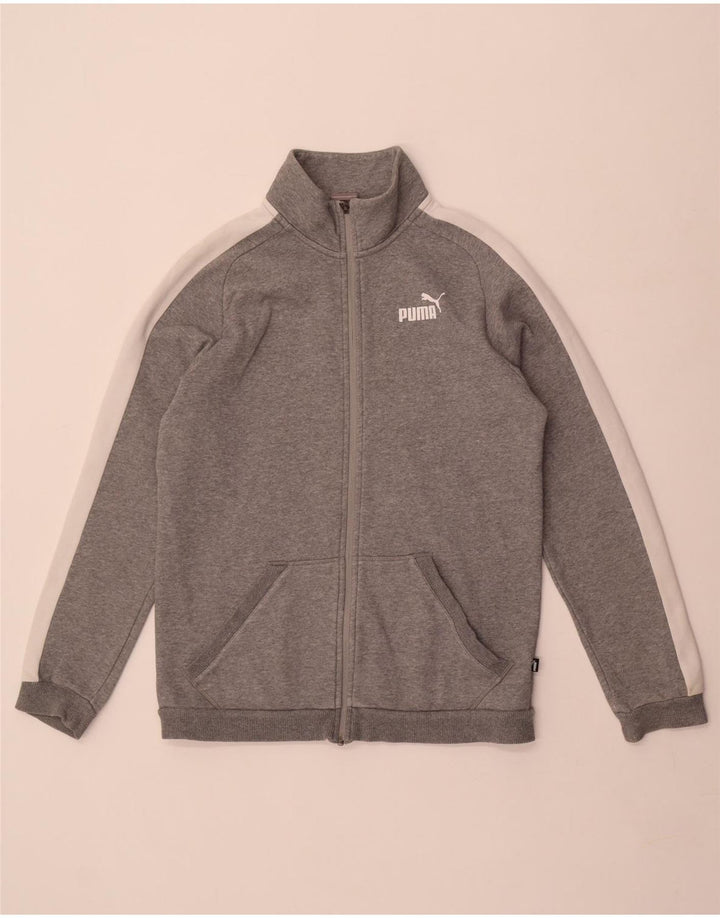 Jachetă pentru trening Puma pentru bărbați, bumbac color bloc, gri mic