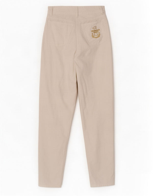 Trussardi blugi conici pentru femei cu talie înaltă IT 32 2XS W26 L30 bumbac alb