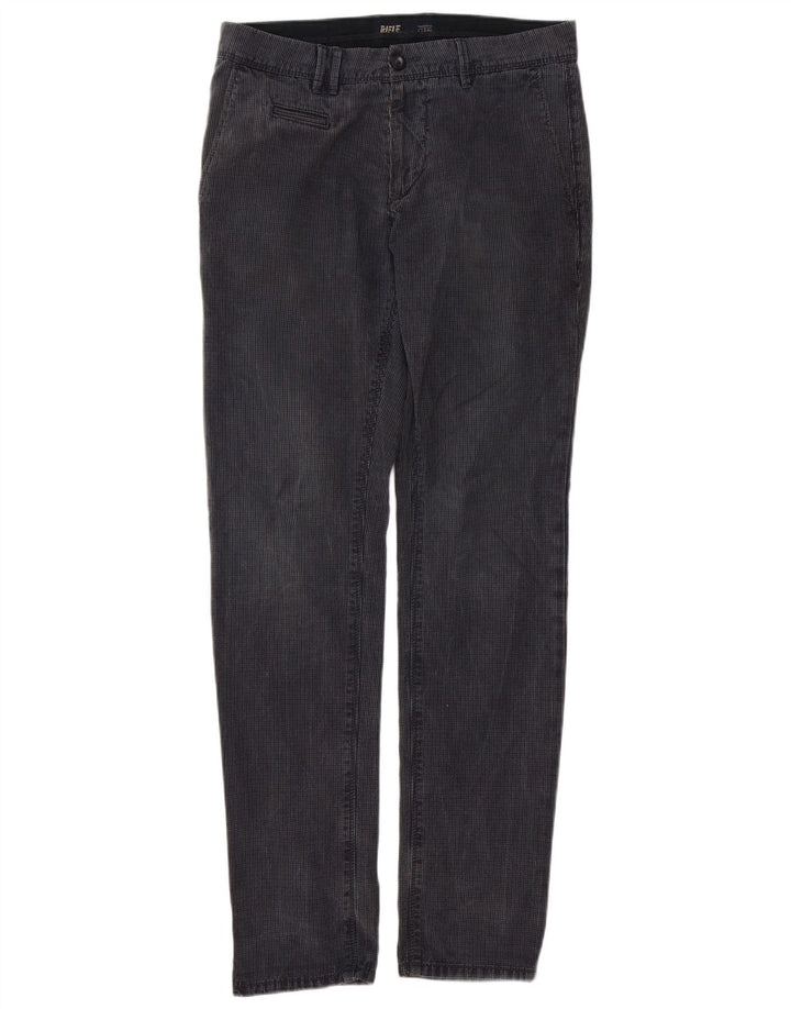 Pantaloni chino slim pentru bărbați Rifle L32 L33 bleumarin Check