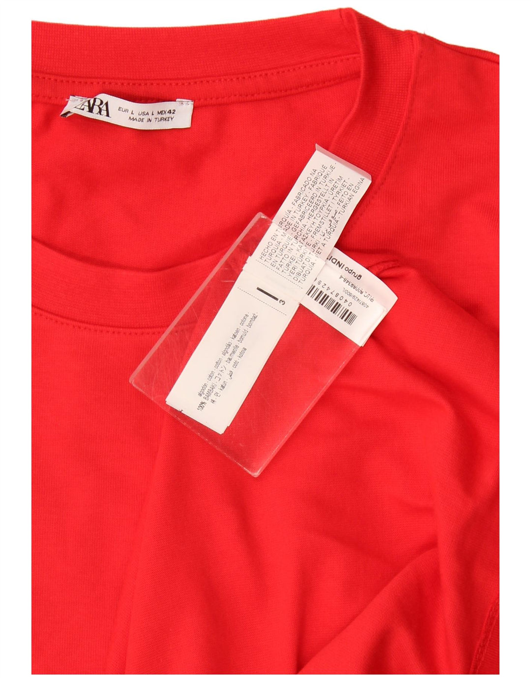Tricou pentru bărbați Zara Top Mare Bumbac Roșu