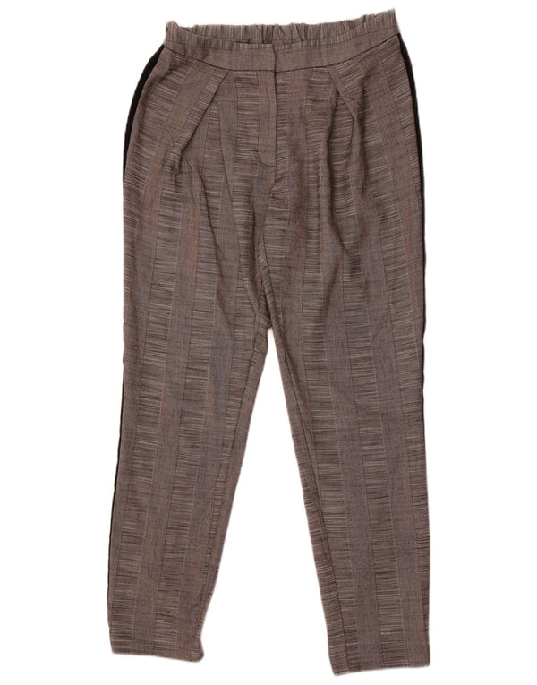 Pantaloni casual Topshop pentru femei, cu model abstract, UK 10 Small W28 L28 Gri