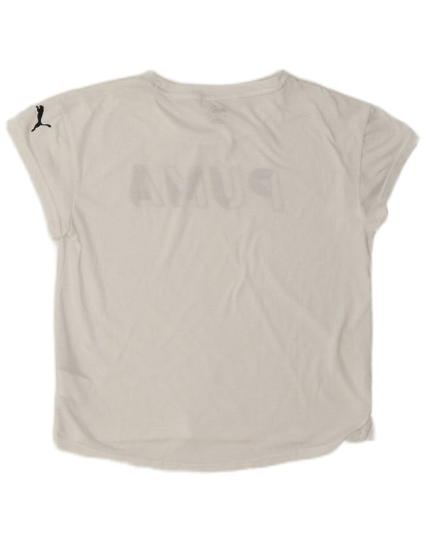 Tricou grafic Puma pentru femei Top UK 10 Small White Poliester