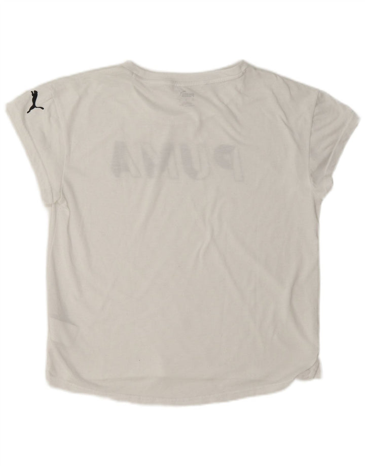 Tricou grafic Puma pentru femei Top UK 10 Small White Poliester