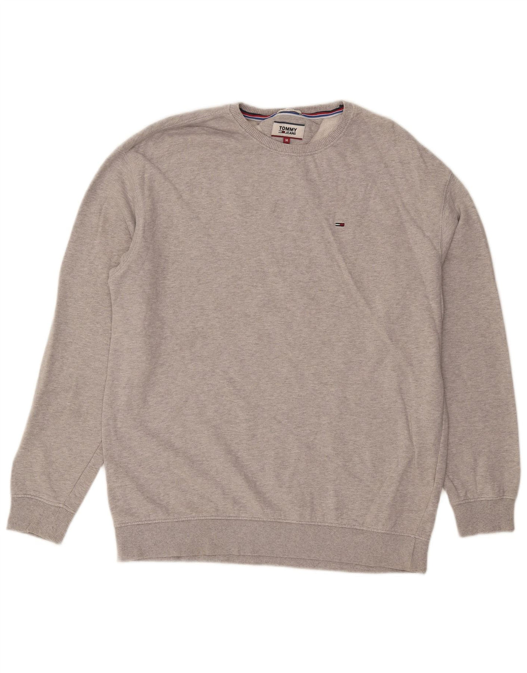 Hanorac pentru bărbați Tommy Hilfiger, cu formă relaxată, pulover, bumbac, gri mediu