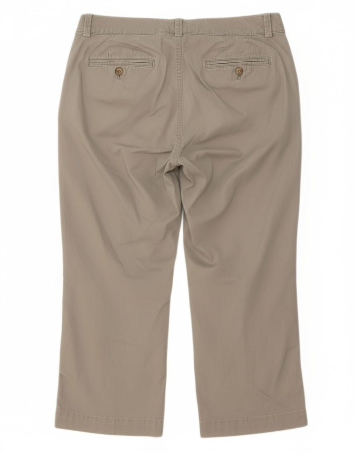 EDDIE BAUER Womens Straight Cropped Trousers US 8 Medium W32 L23 Grey