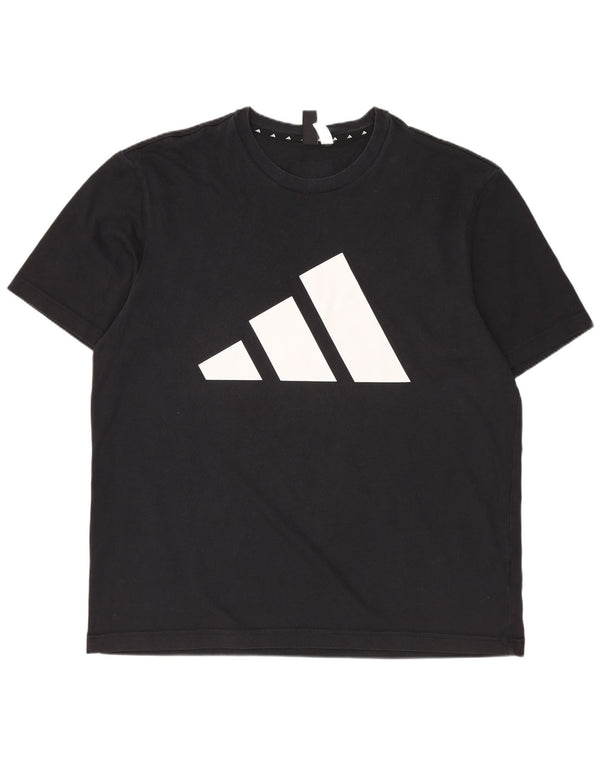 Tricou grafic Adidas pentru bărbați Top mare, negru, bumbac