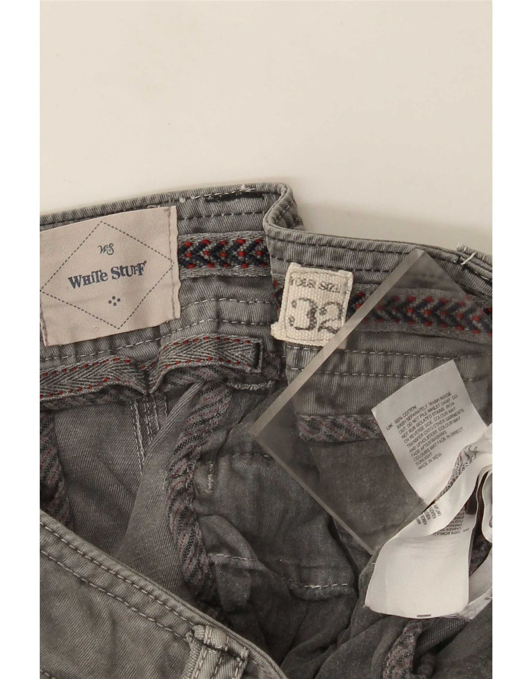Pantaloni scurți cargo pentru bărbați White Stuff W32, bumbac gri mediu