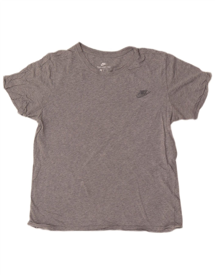 Tricou cu croi atletic Nike pentru bărbați Top, bumbac cu pete gri mediu