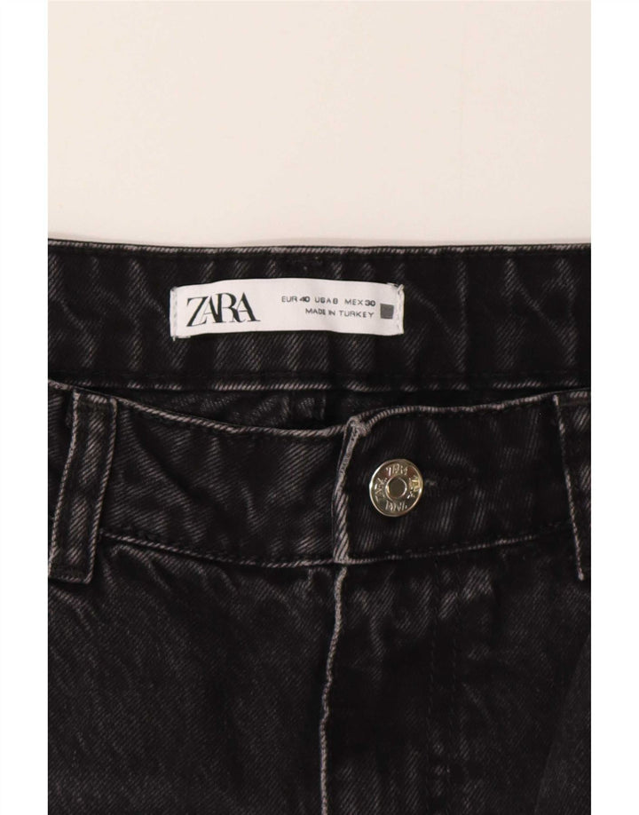 Blugi drepti pentru femei Zara EU 40 Medium W30 L31 Bumbac negru