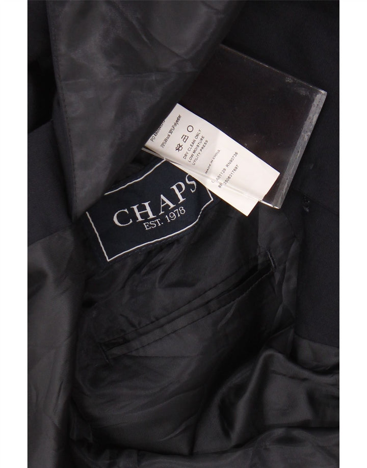 Jachetă Blazer pentru bărbați Chaps cu 2 nasturi cu paragate UK 38 Mediu Lână bleumarin