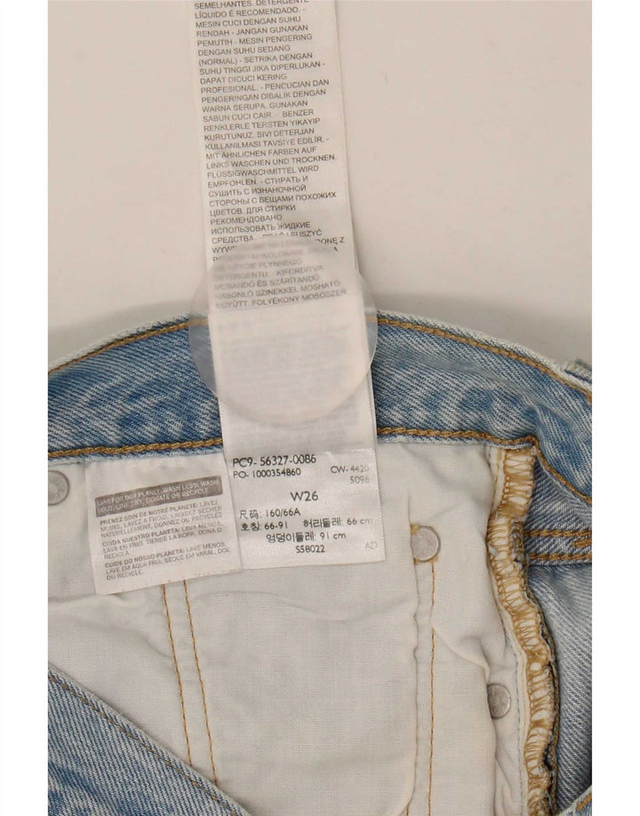 Pantaloni scurți Levi's 501 din denim distressed W26 Small Blue Bumbac