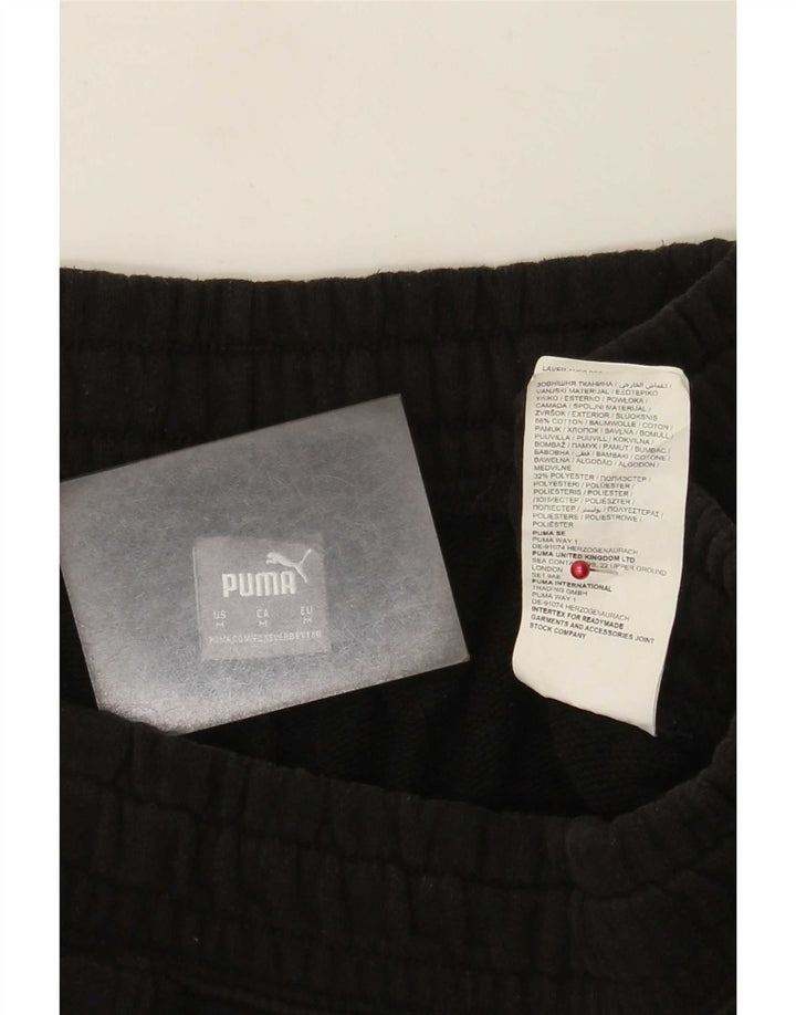 Pantaloni de trening Puma pentru bărbați Joggeri, bumbac mediu negru