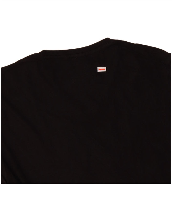 CALVIN KLEIN Tricou grafic Slim Fit Top Bumbac Negru Mediu