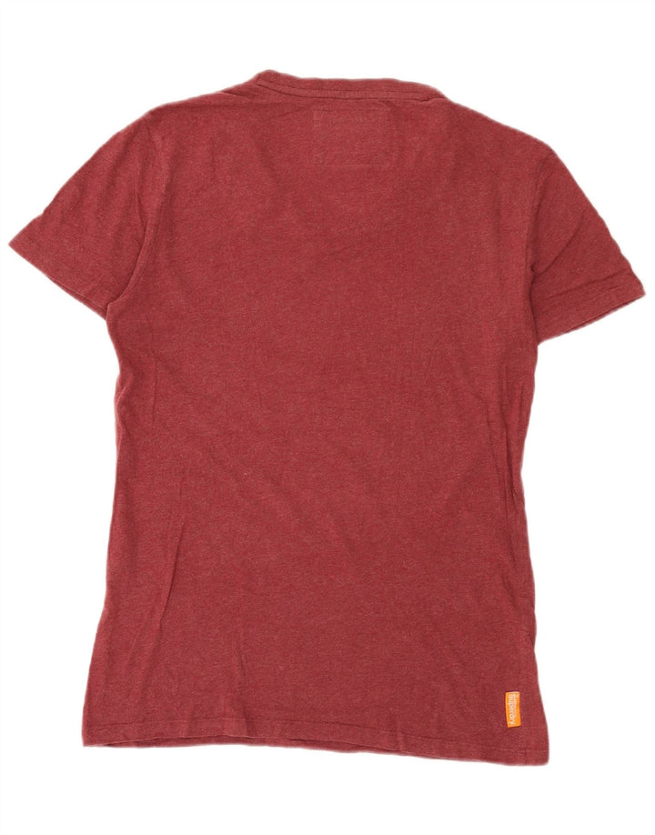 Tricou pentru bărbați Superdry Top mic din bumbac burgundy