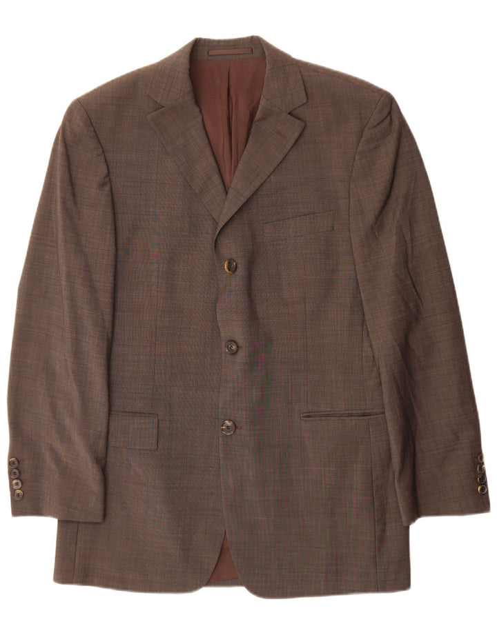 Blazer pentru bărbați Hugo Boss, cu 3 nasturi, EU 46, lână virgină, gri mică