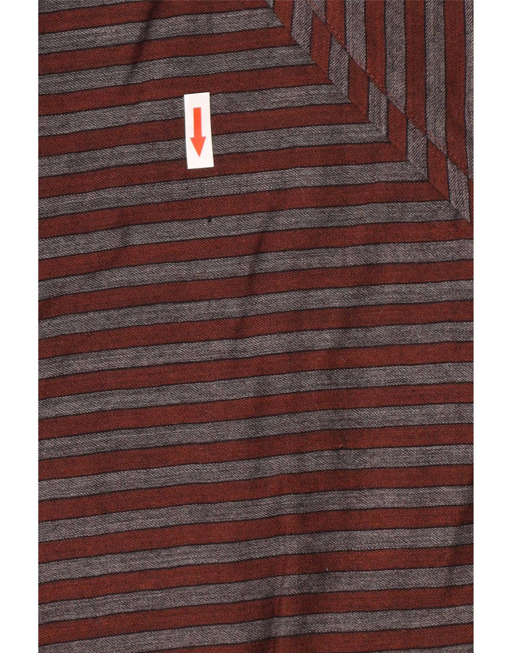 Vintage Womens Bluse Top IT 40 Small Brown Striped