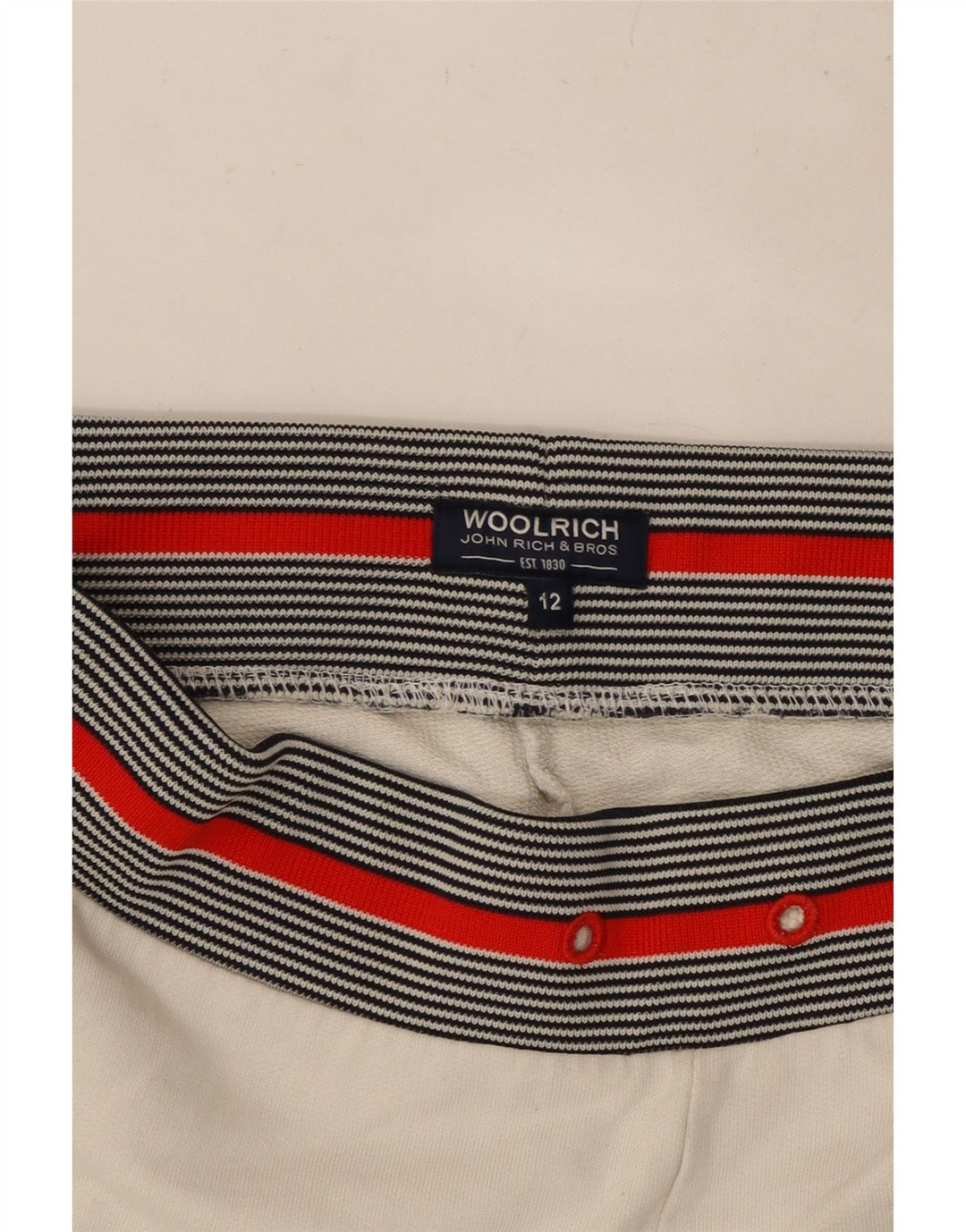 Woolrich Boys Graphic Sport Shorts 11-12 ani, bumbac alb