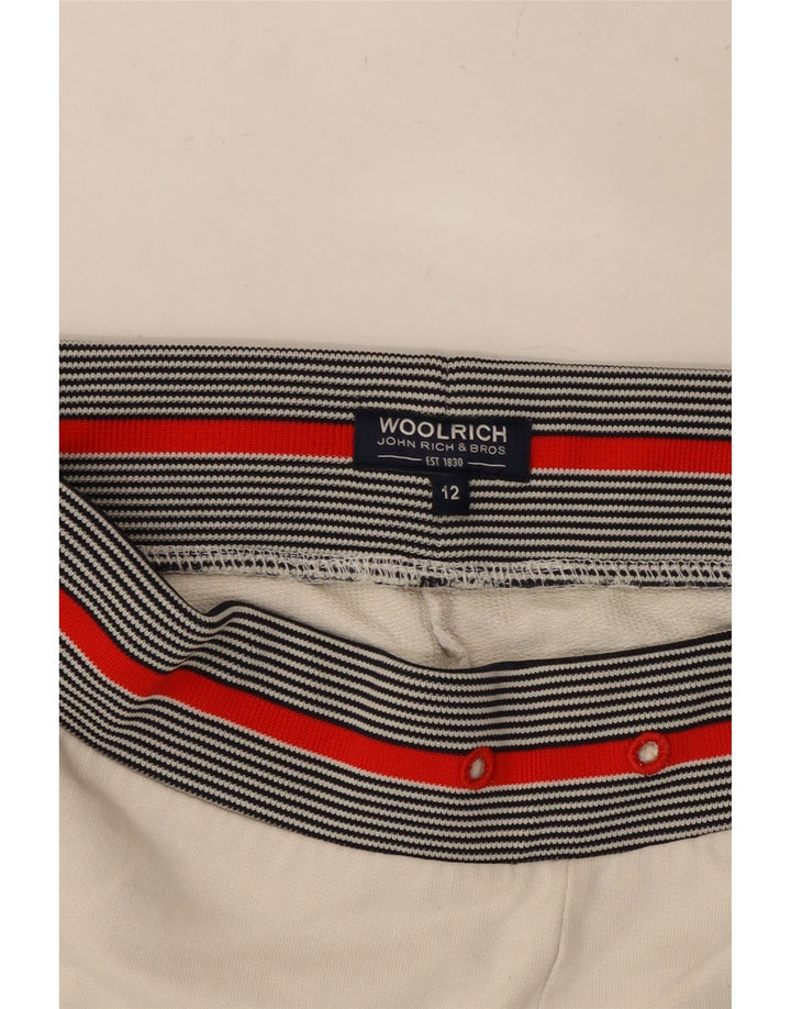 Woolrich Boys Graphic Sport Shorts 11-12 ani, bumbac alb