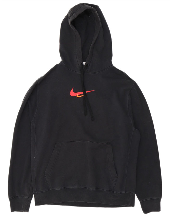 Pulover Nike Grafic pentru bărbați, bumbac mediu negru