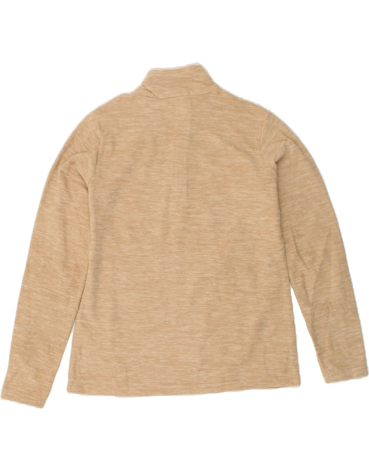 MOUNTAIN WAREHOUSE Womens Zip Neck Fleece Jumper UK 12 Medium  Beige Vintage Mountain Warehouse and Second-Hand Mountain Warehouse from Messina Hembry 