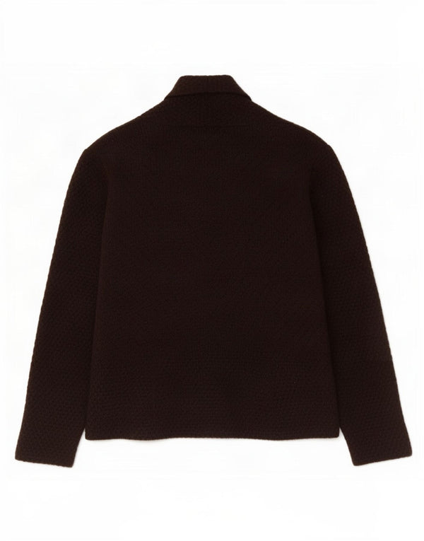Marks & Spencer Pulover Cardigan St. Michael pentru femei UK 14 Lână maro mare